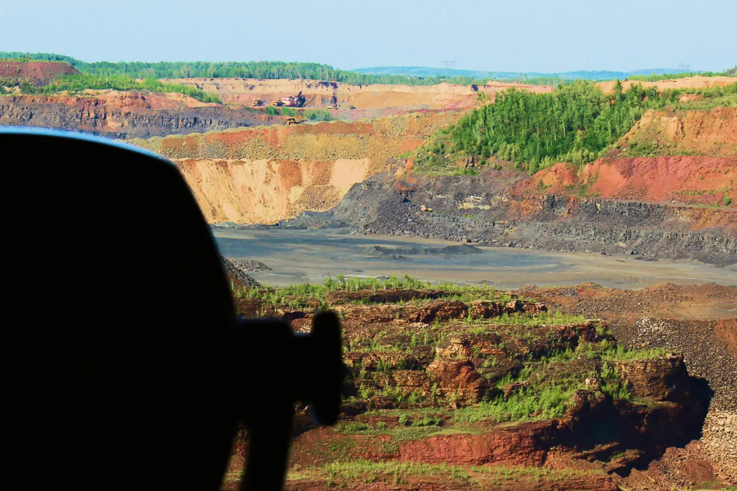 View of a Tower Optical coin-operated binocular viewer looking over a canyon