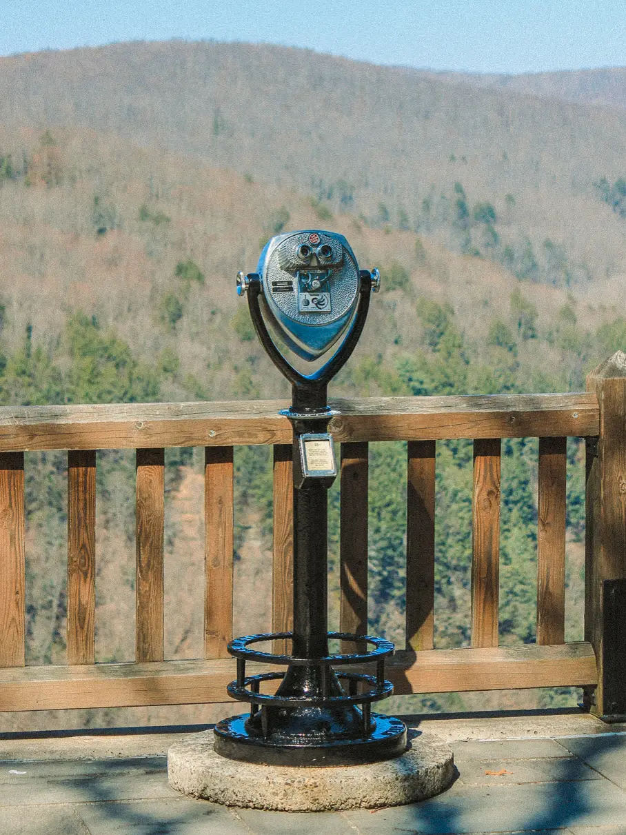 A Tower Optical coin-operated binocular viewer at a national park