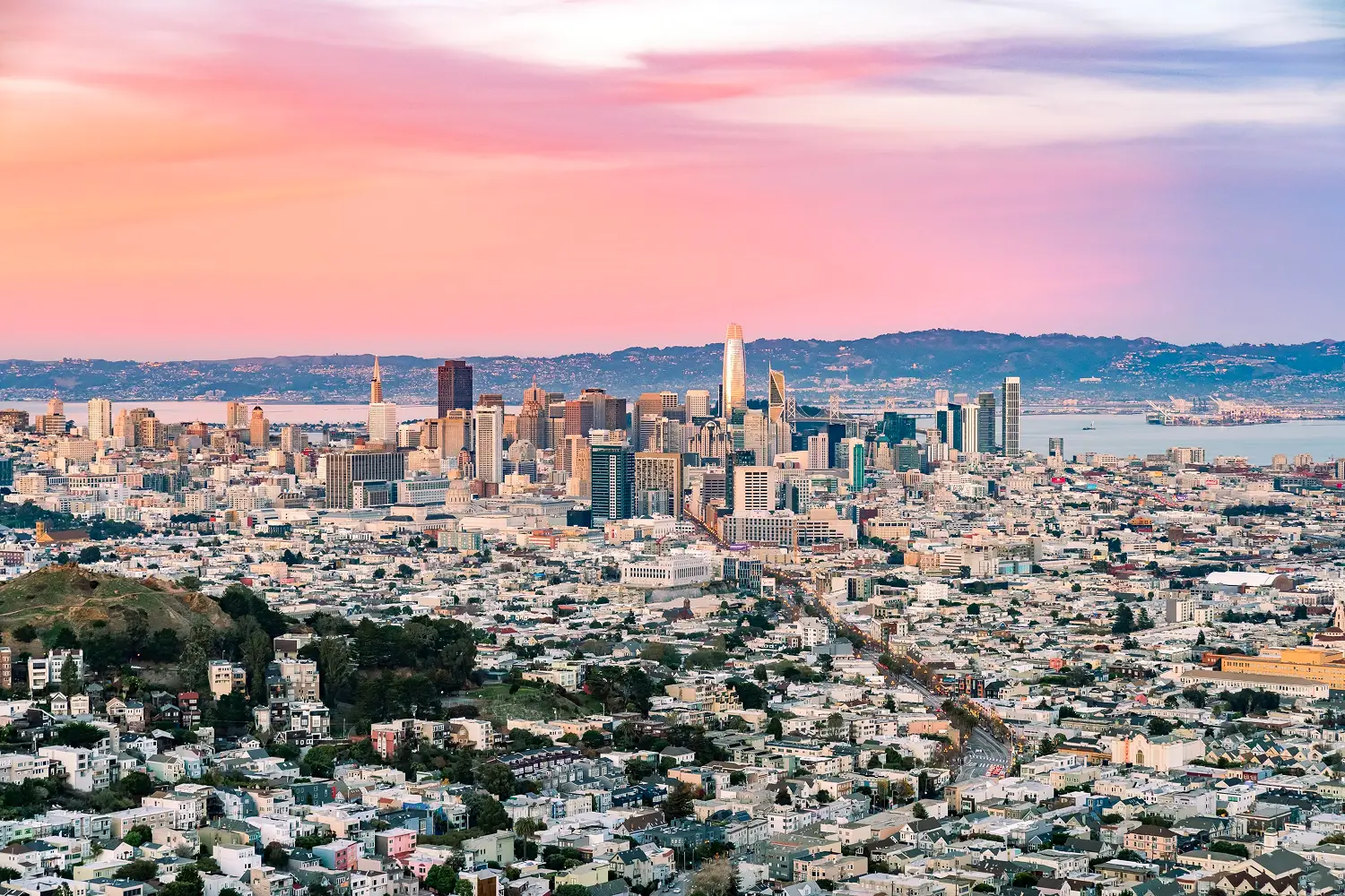 View of city through viewer